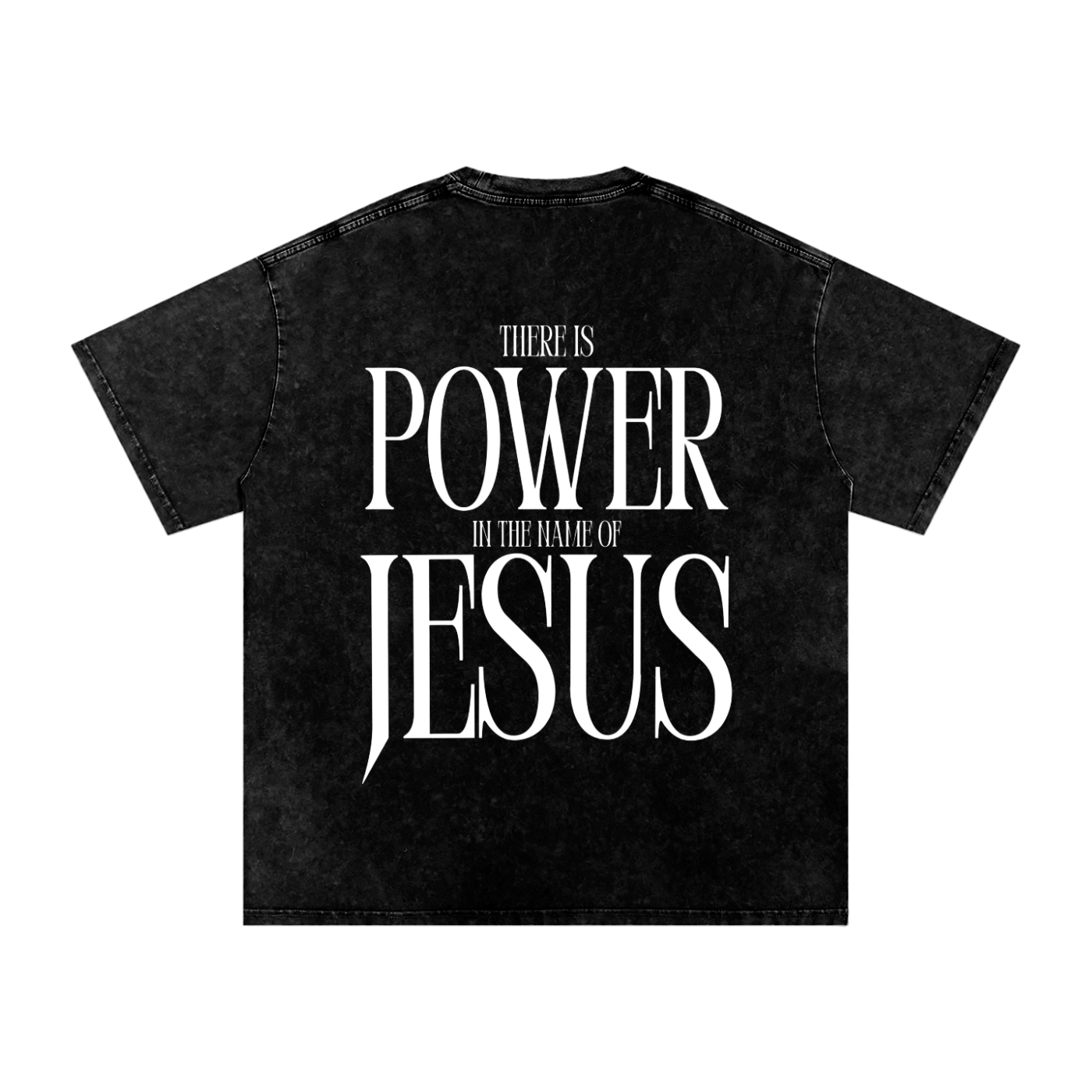 THERE IS POWER Snow Washed Oversized Cotton T-Shirt