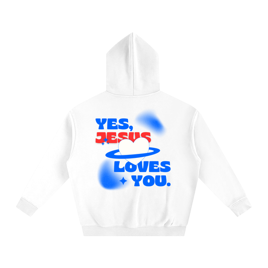 YES JESUS LOVES YOU Oversize Fleeced Hoodie
