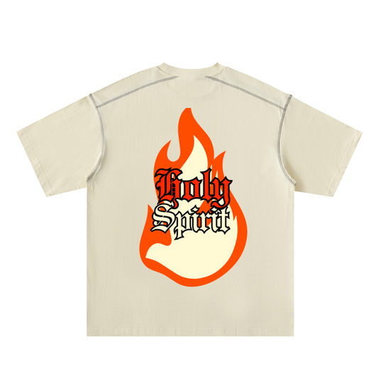 HOLY SPIRIT Contrast-Stitched Cotton Tee