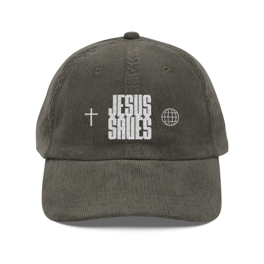 Jesus Saves - Vintage Corduroy Cap (Embroidery)