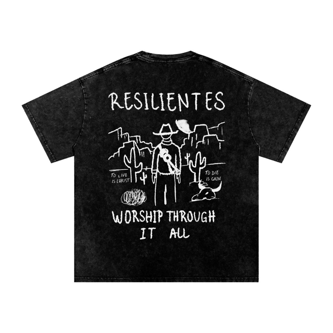 Resilientes Snow Washed Oversized Cotton T-Shirt