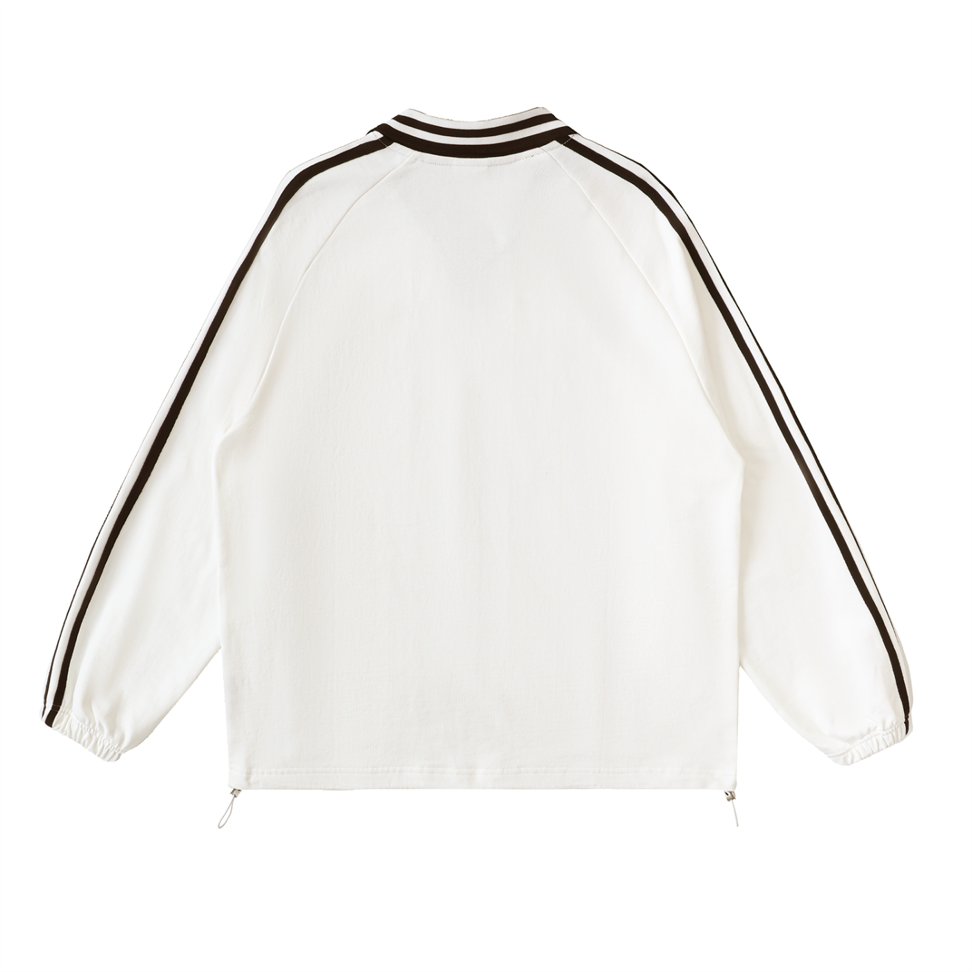 Holly Spirit Contrast Striped Lapel Collar Sweatshirt