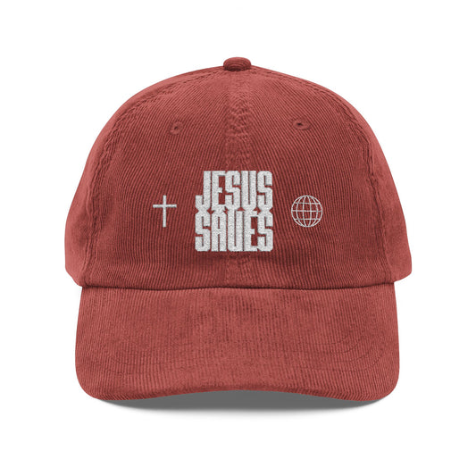 Jesus Saves - Vintage Corduroy Cap (Embroidery)