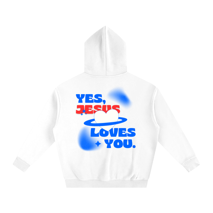 YES JESUS LOVES YOU Oversize Fleeced Hoodie